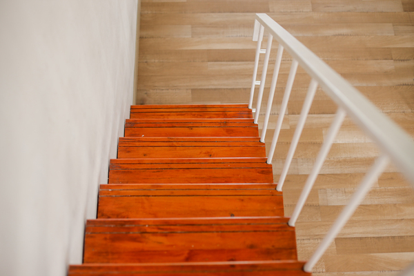 stair coverings wood with white sidewall