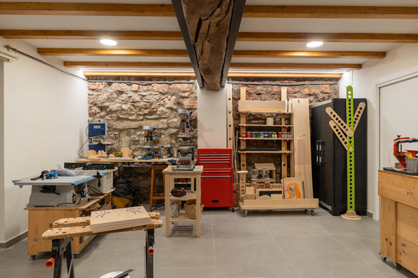 industrial garage floor coating installation with diy storage
