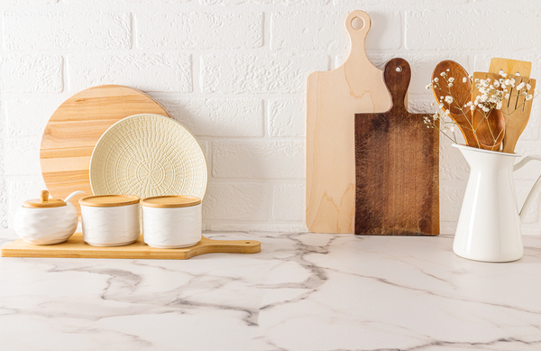 Eco-friendly kitchen worktops and countertop accessories