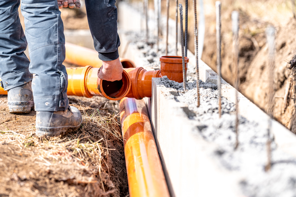 Installing ads drainage pipe for ground water drainage system