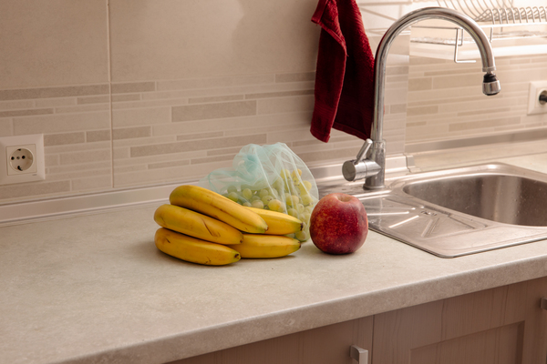 Fresh fruits on kitchen counters home depot style